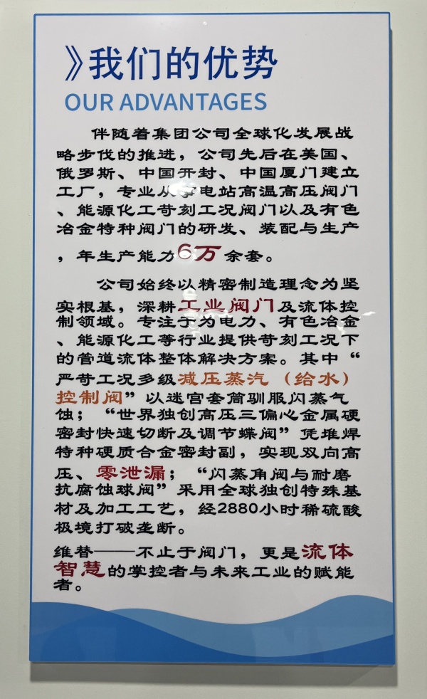 维替工业的优势